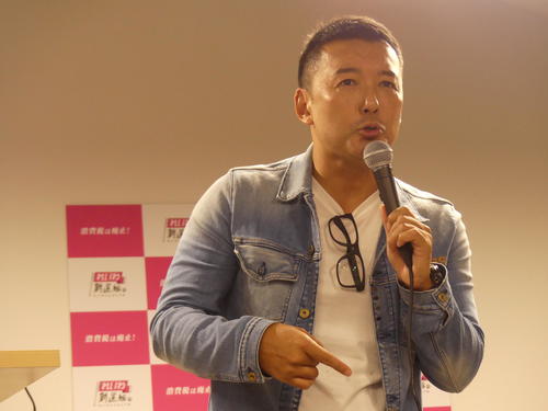 れいわ新選組の山本太郎代表（2019年9月17日撮影）