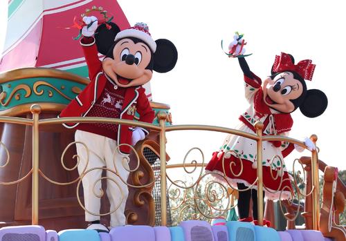 TDLクリスマスはミッキーマウスと夜のかくれんぼ - 社会写真