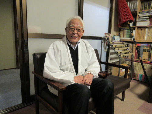 二宮神社の山西乙平宮司（撮影・星名希実）