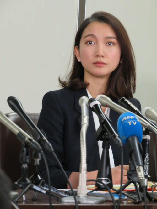 会見を開いた伊藤詩織さん（撮影・村上幸将）