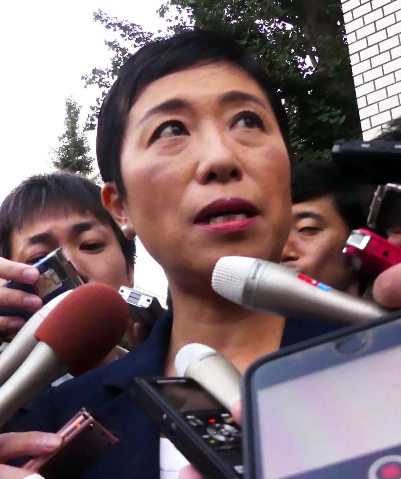 辻元清美氏（17年9月撮影）