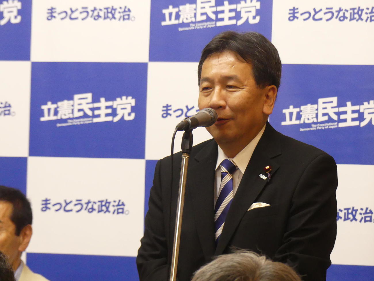 立憲民主党の枝野幸男代表（2019年8月5日撮影）