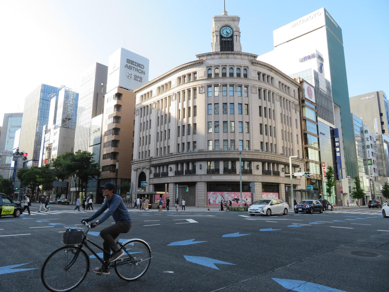 17日の東京・銀座の様子（撮影・佐藤勝亮）
