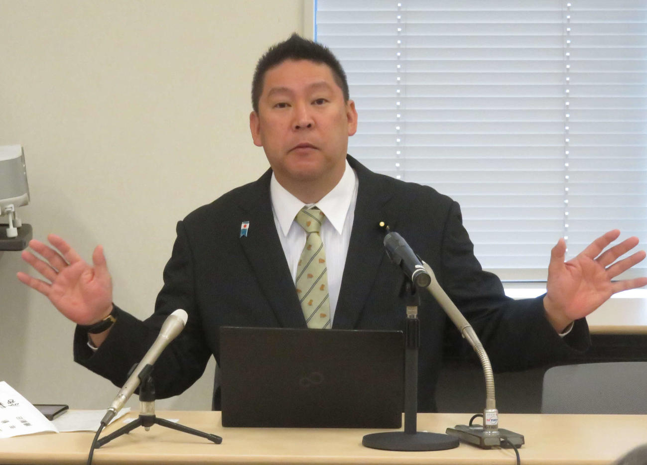 NHKから国民を守る党・立花孝志党首（2019年10月29日撮影）