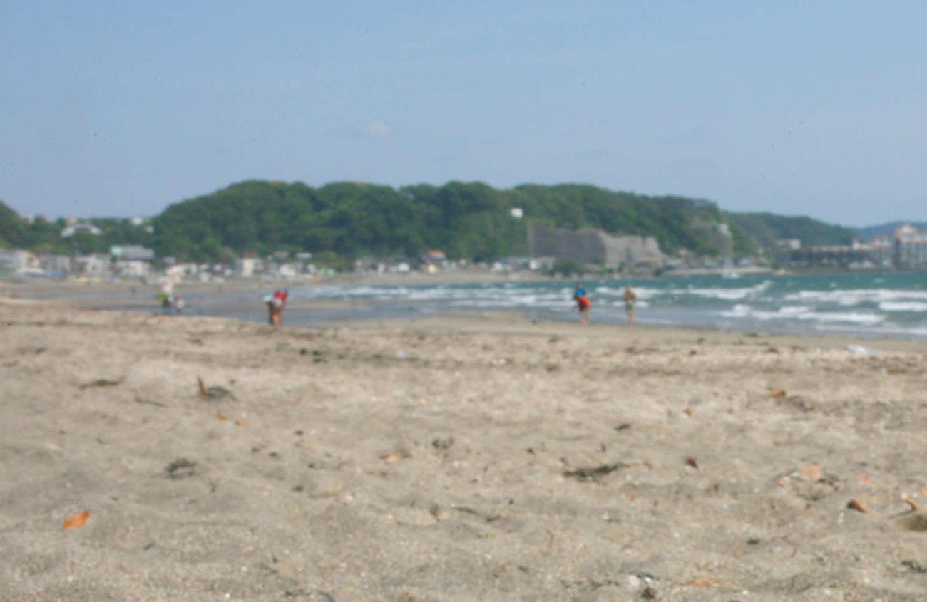 鎌倉市の由比ガ浜海水浴場（2013年5月15日）