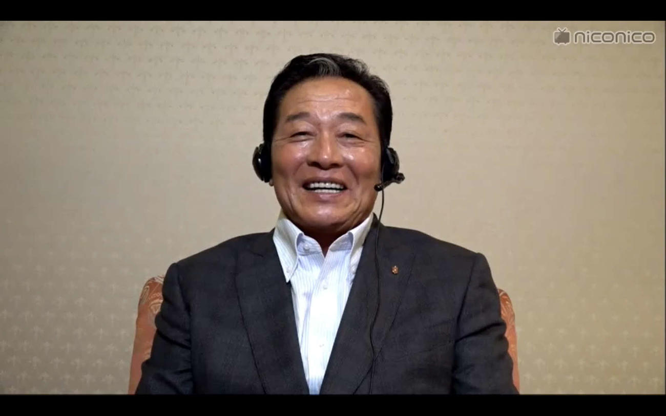 ニコニコ動画の「安倍総理が新型コロナ対応についてみんなの質問に答える生放送」に出演した梨田昌孝氏