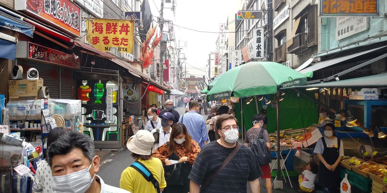 築地が争点にならない都知事選で街宣も少ないが、土曜の場外には客足が戻ってきた