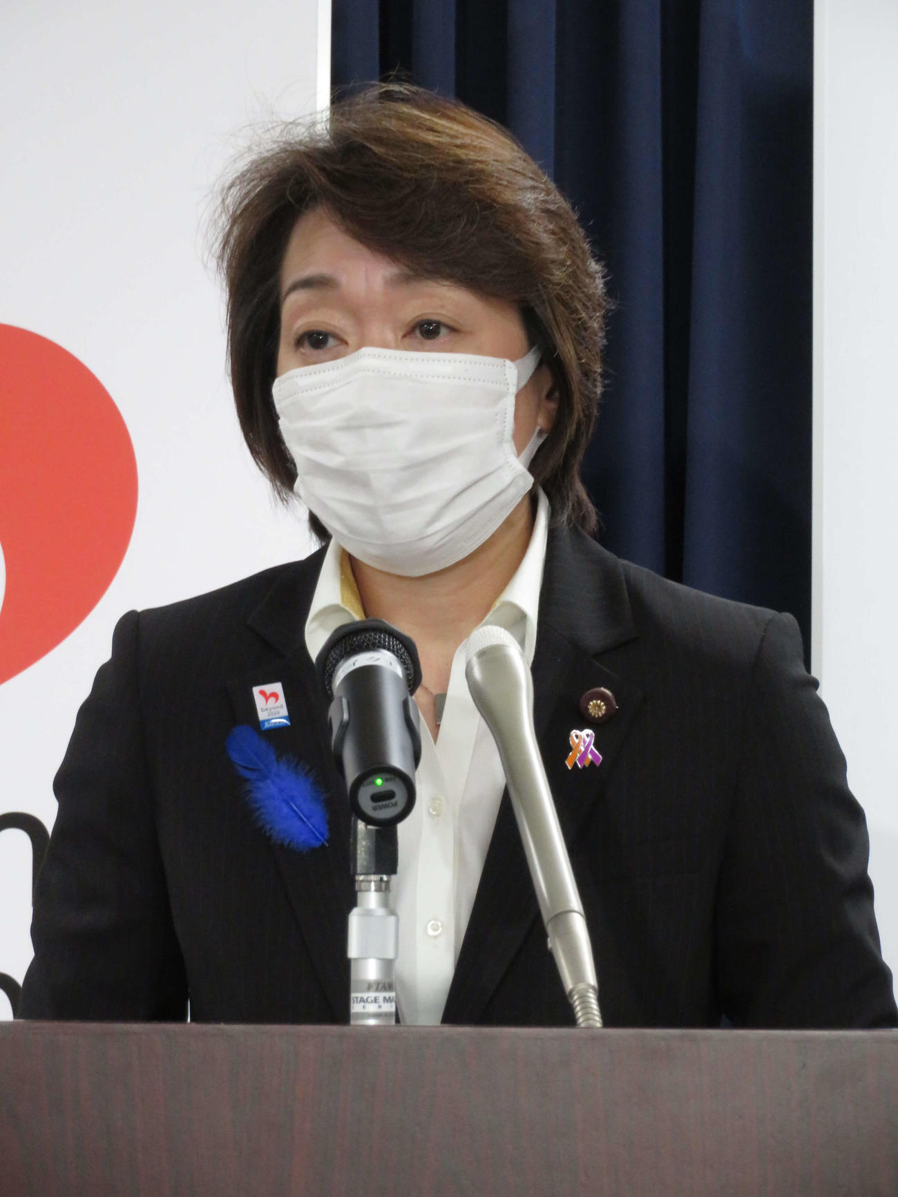閣議後会見を行った橋本聖子五輪相（撮影・近藤由美子）