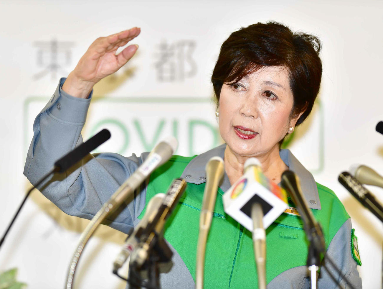 東京都の小池百合子知事（2020年7月10日撮影）
