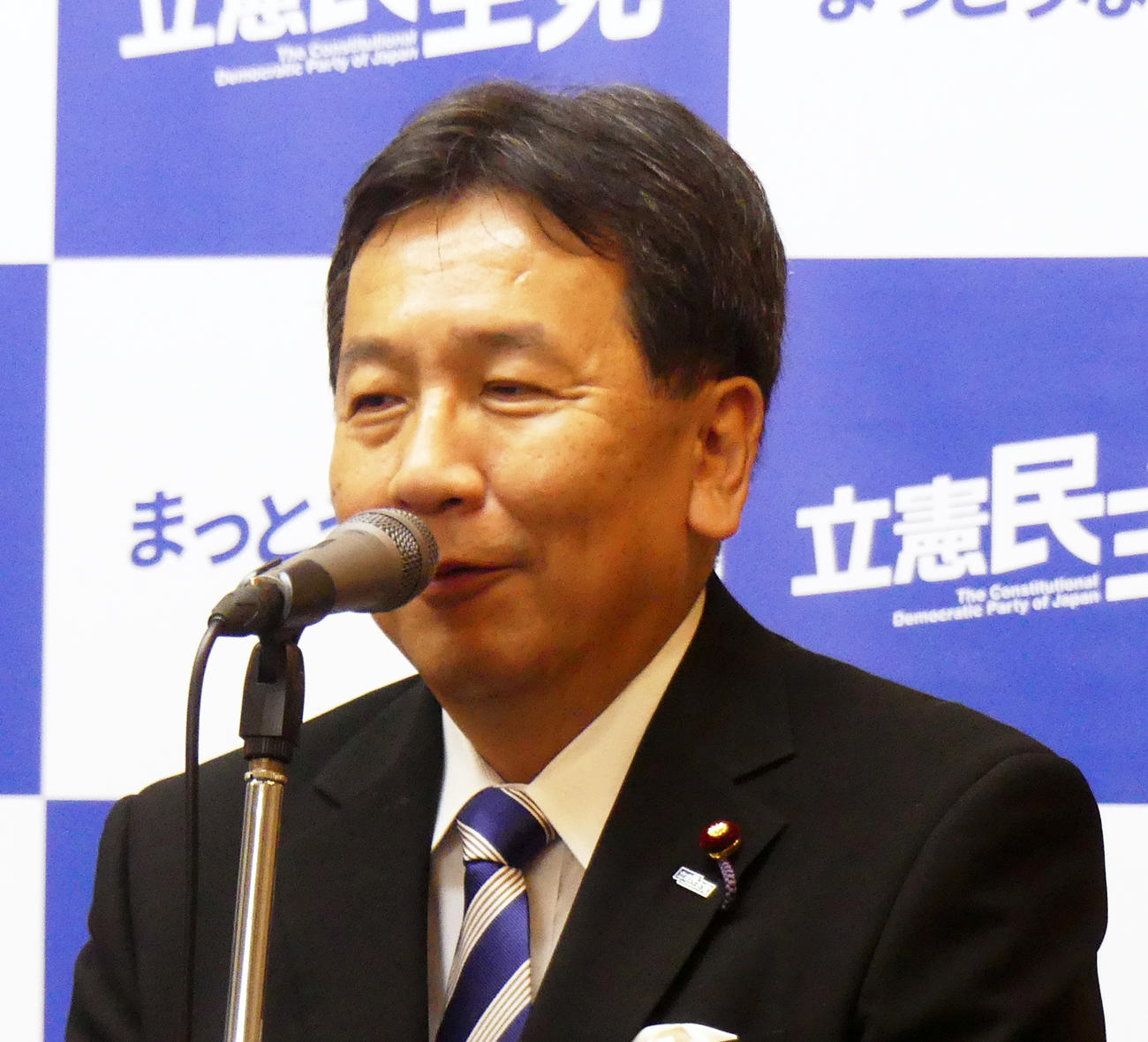 立憲民主党の枝野幸男代表（2019年8月5日撮影）