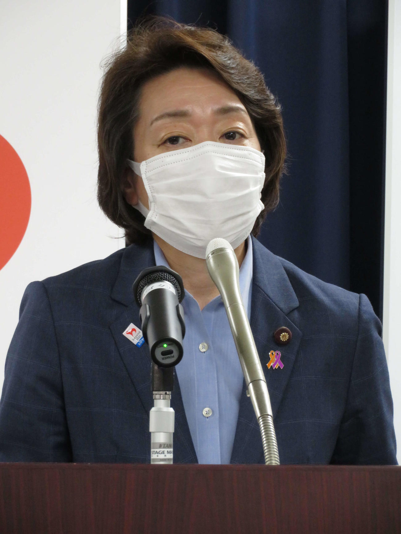 閣議後会見を行った橋本聖子五輪相（撮影・近藤由美子）