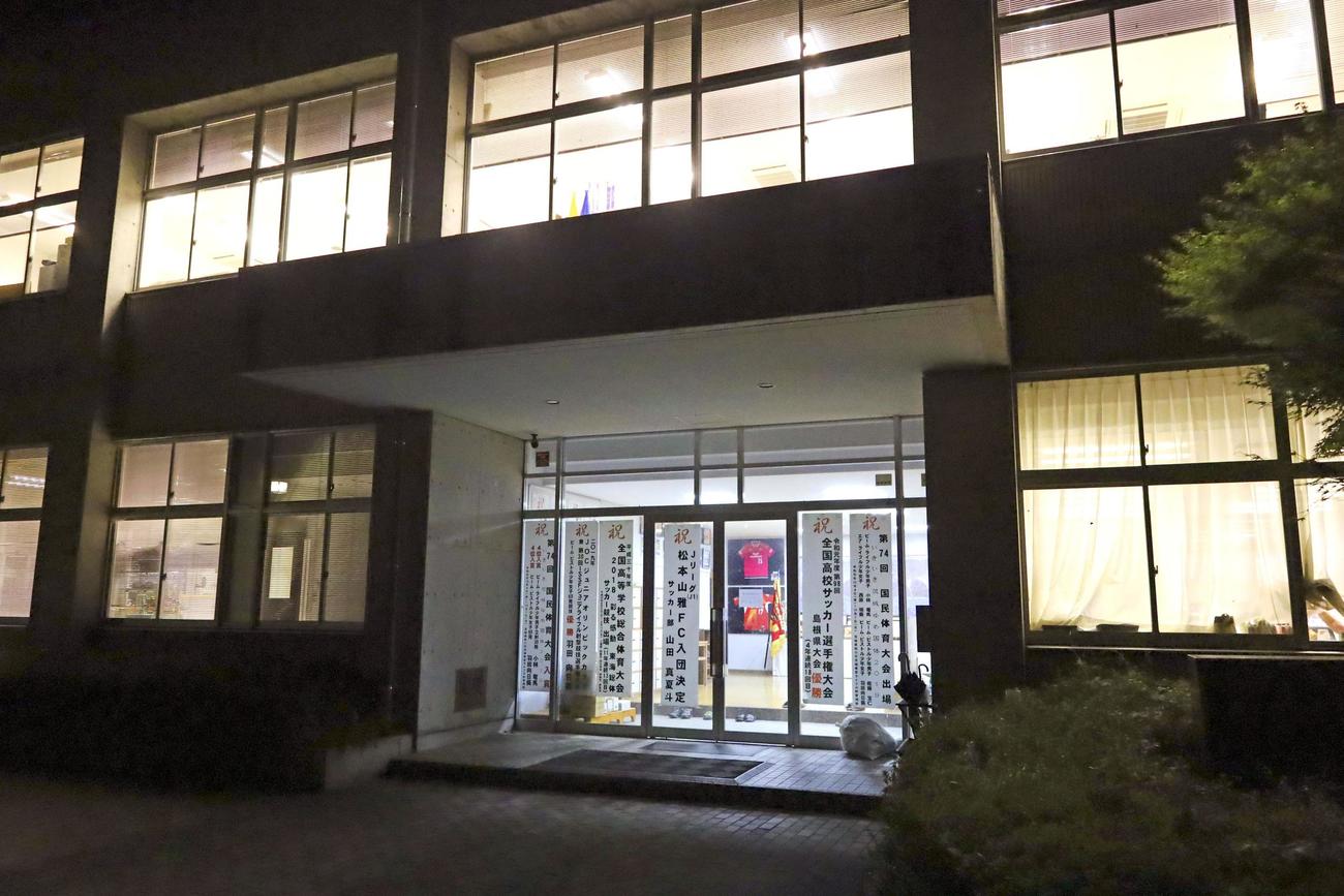 新型コロナの感染者が多数出た生徒らが通う立正大淞南高（共同）