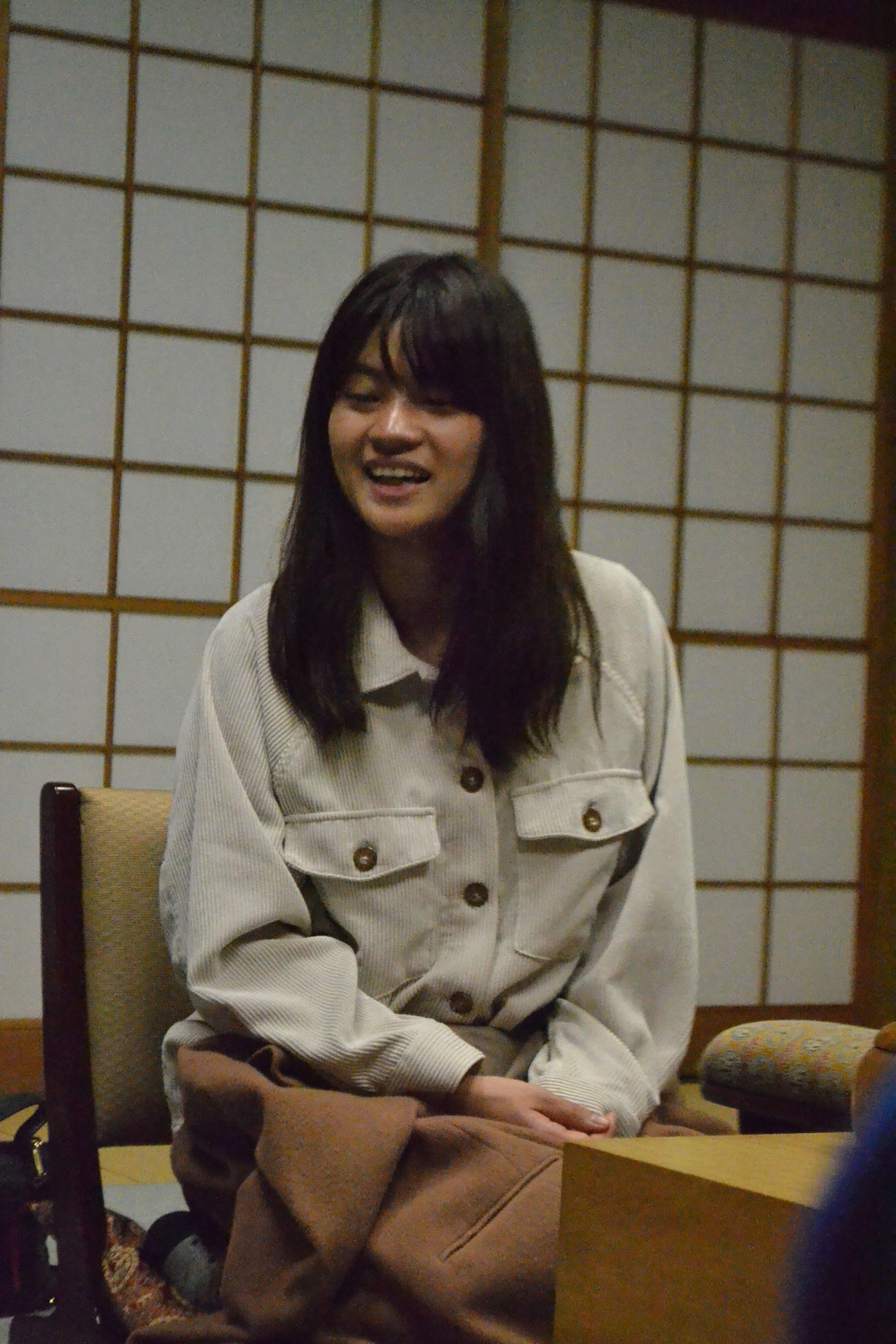 藤沢里菜女流3冠（2019年11月18日撮影）