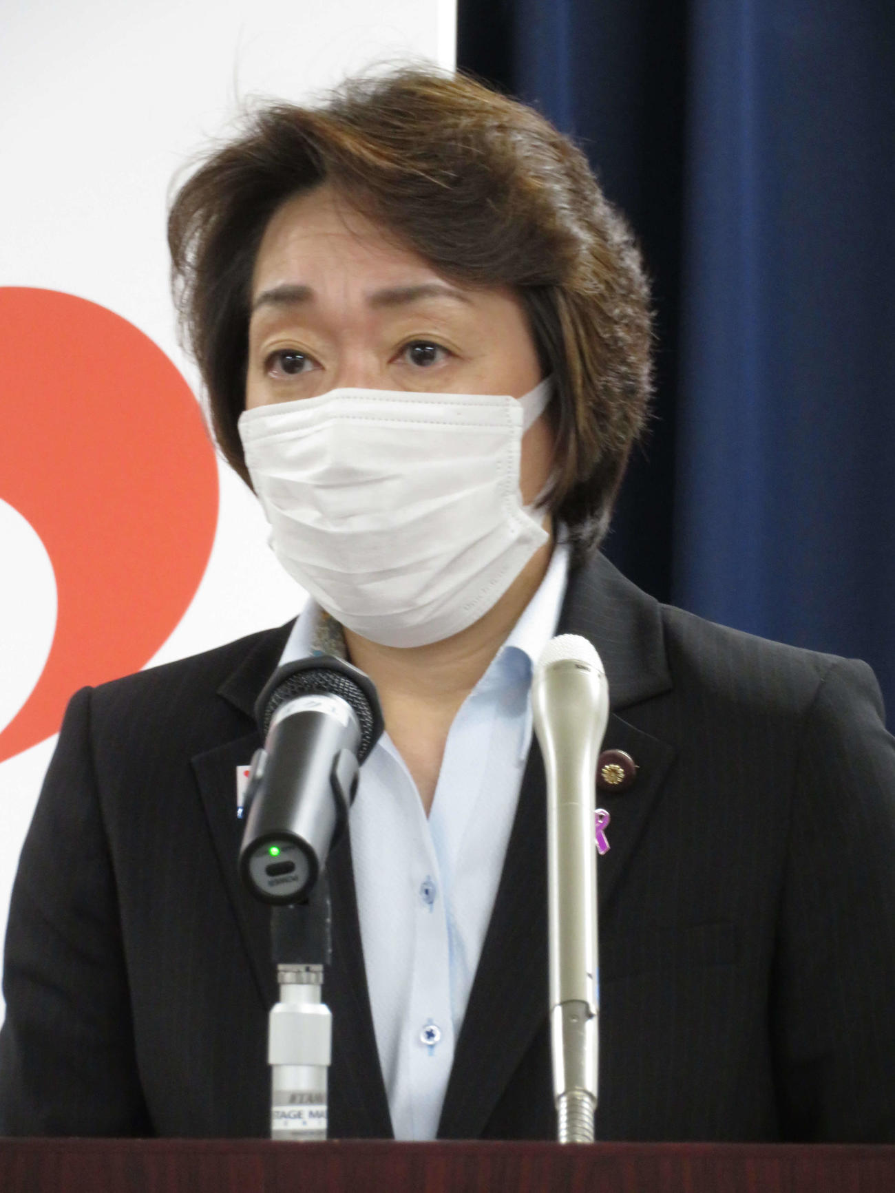 閣議後会見を行った橋本聖子五輪相（撮影・近藤由美子）