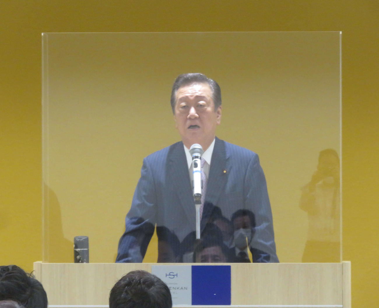 小沢一郎政治塾で講演した小沢一郎衆院議員（撮影・大上悟）