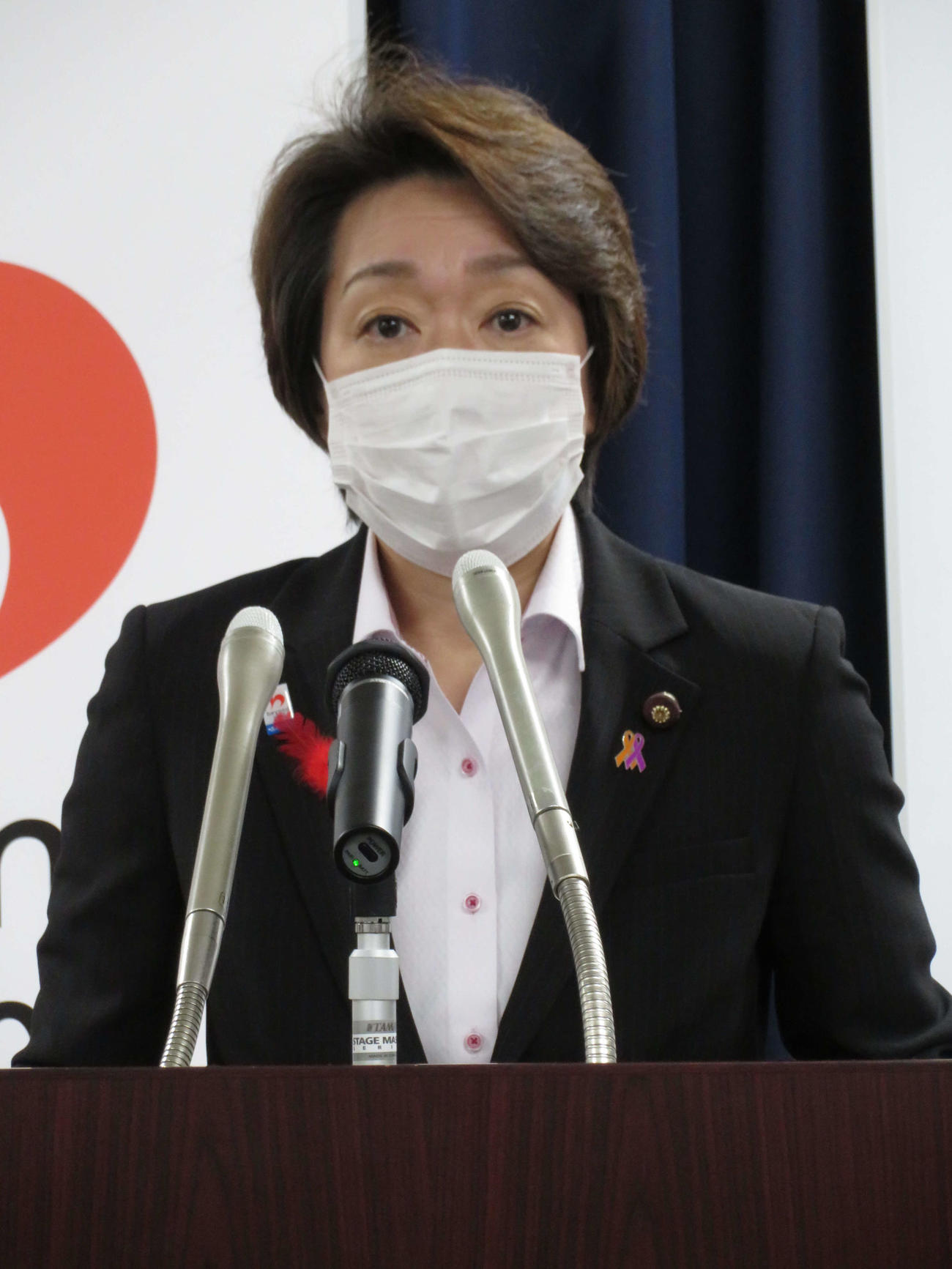 閣議後会見を行った橋本聖子五輪相（撮影・近藤由美子）
