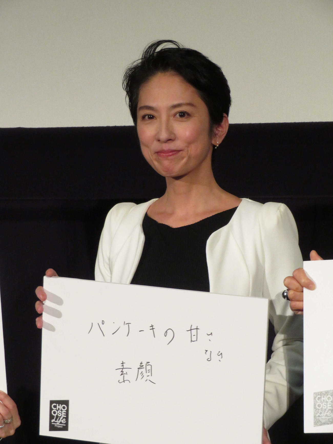映画「i－新聞記者ドキュメント－」再上映記念シンポジウムに出席した蓮舫参院議員（撮影・近藤由美子）