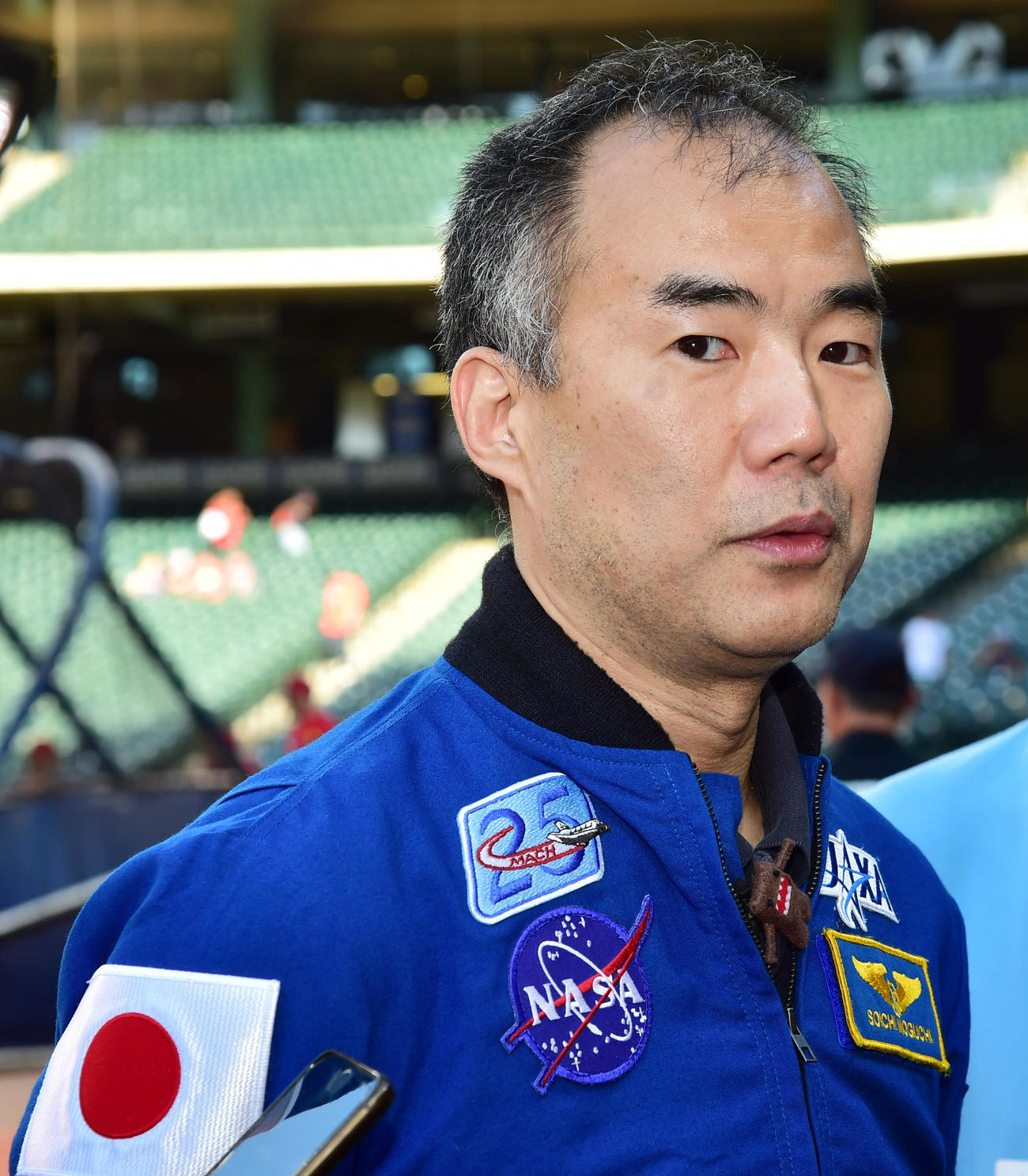 宇宙飛行士の野口聡一さん（撮影・清水貴仁）