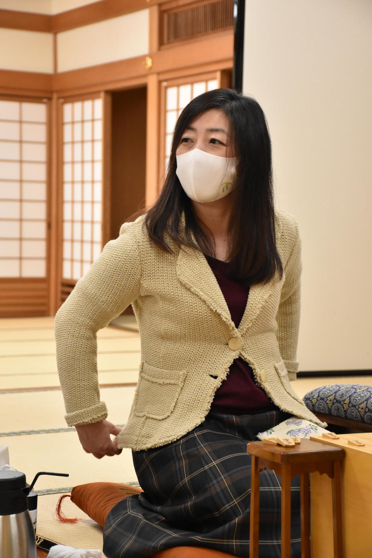 女流のタイトル戦挑戦最年長記録を更新した中井広恵女流六段（日本将棋連盟提供）