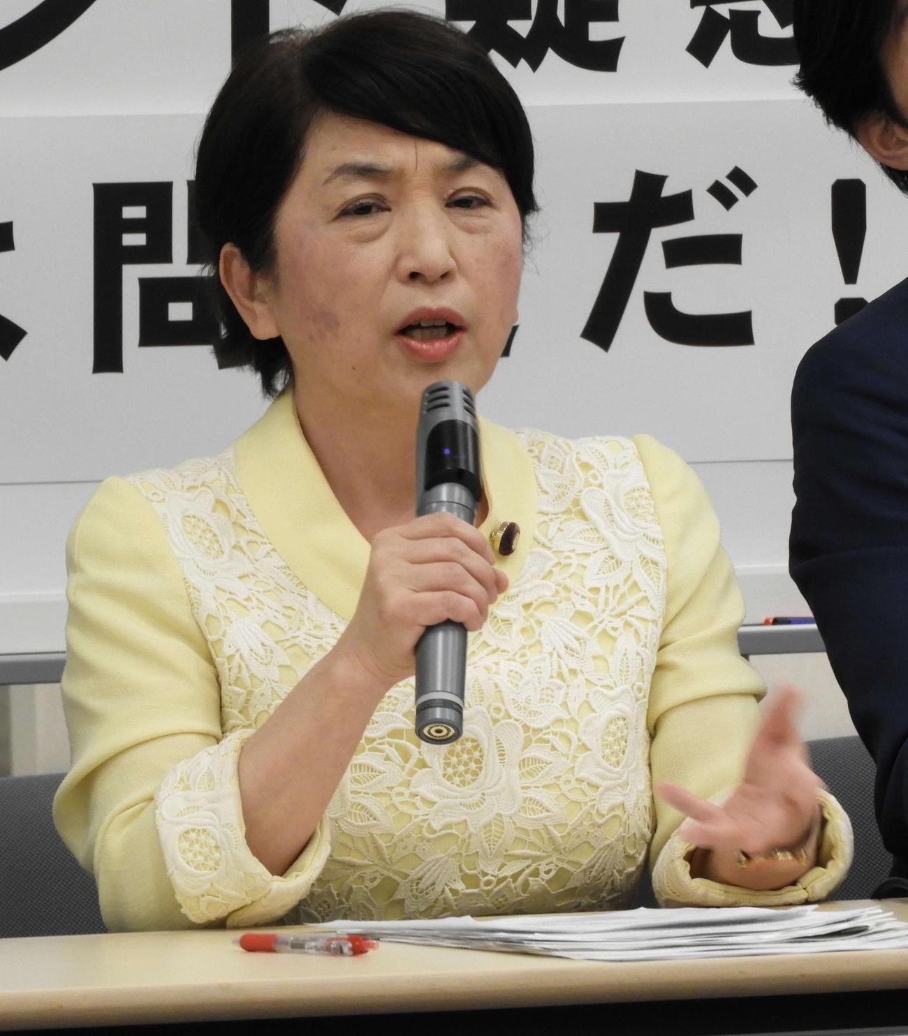 社民党の福島瑞穂氏（2018年4月17日撮影）