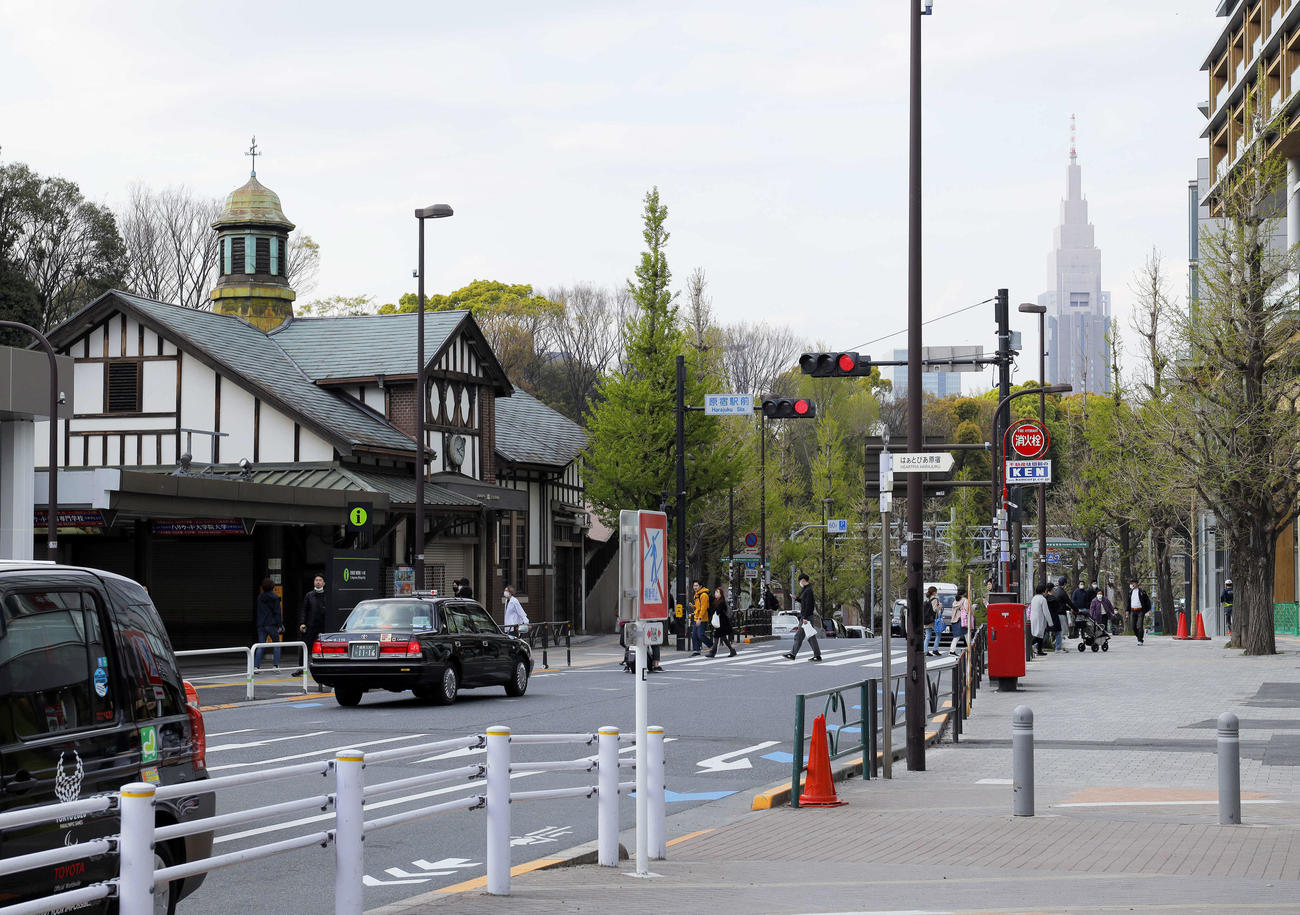 原宿駅前（2020年4月11日撮影）