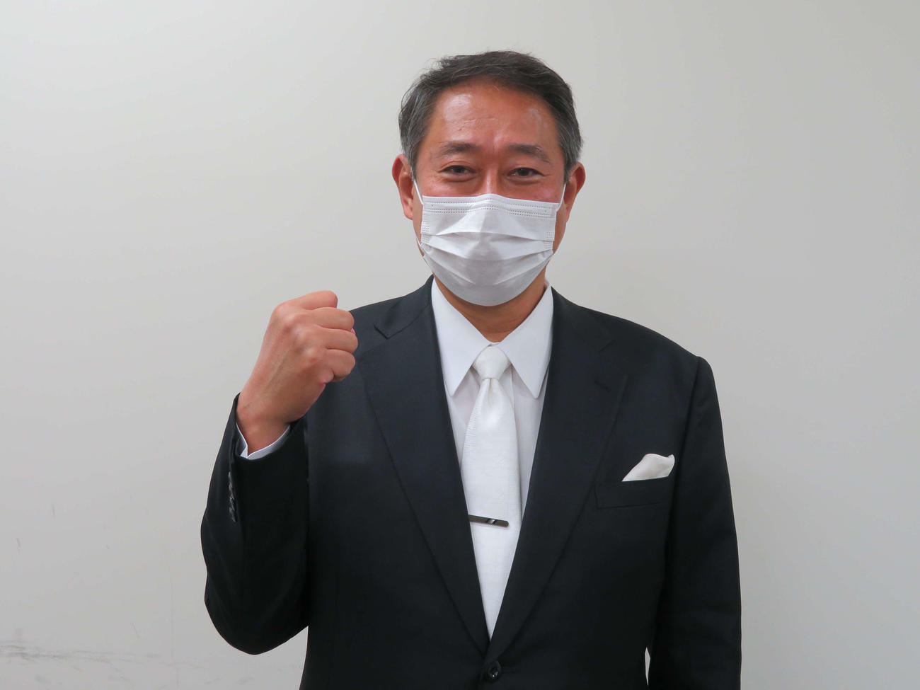 東京23区で唯一、成人式を開催した杉並区の田中良区長（撮影・沢田直人）