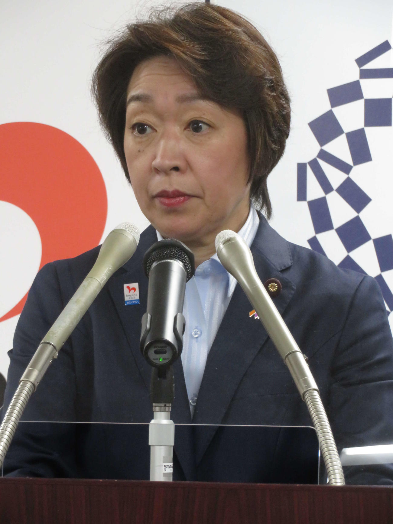 閣議後会見を行った橋本聖子五輪相（撮影・近藤由美子）