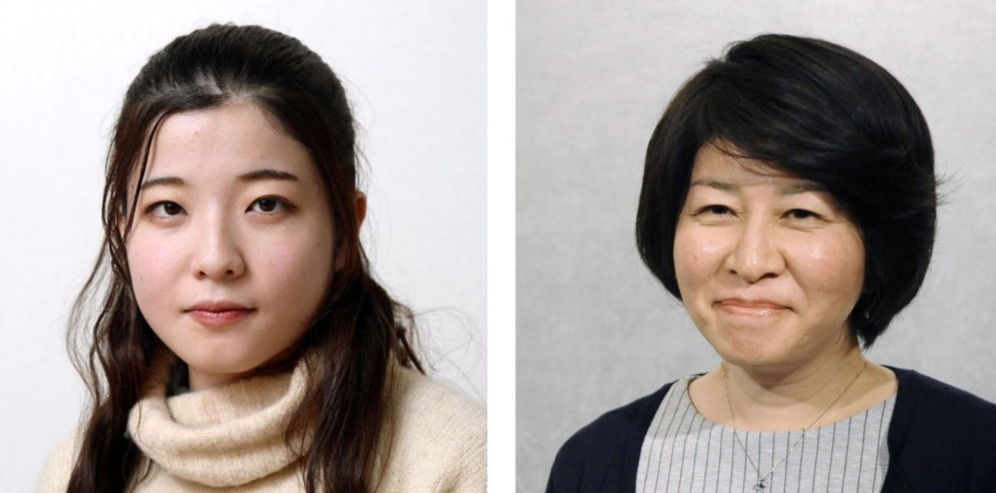 宇佐見りんさん（左）西條奈加さん（共同）
