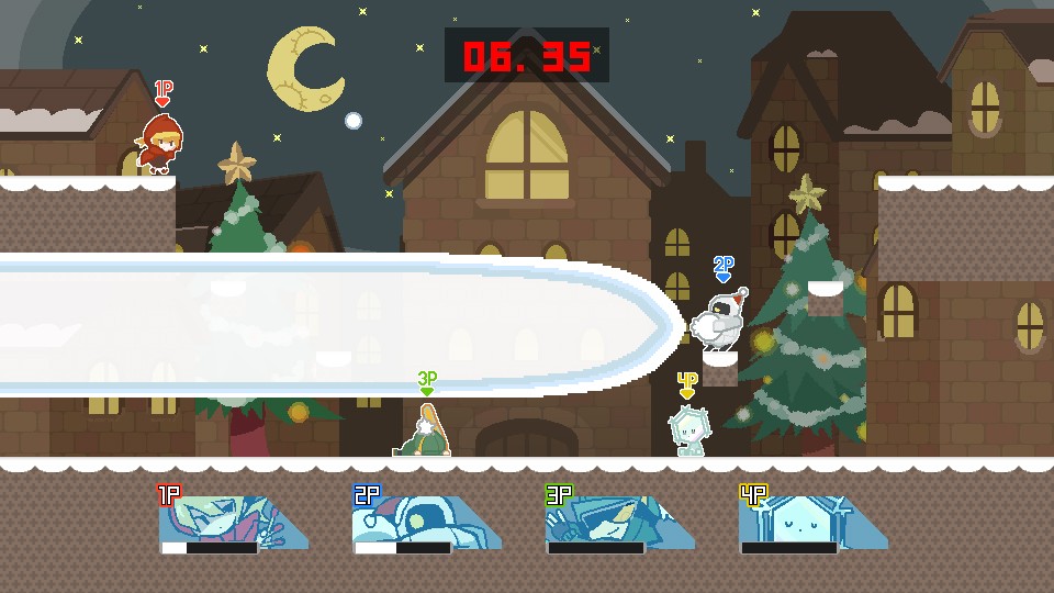 雪合戦ゲーム「SNOW FIGHTERS」のプレー画面