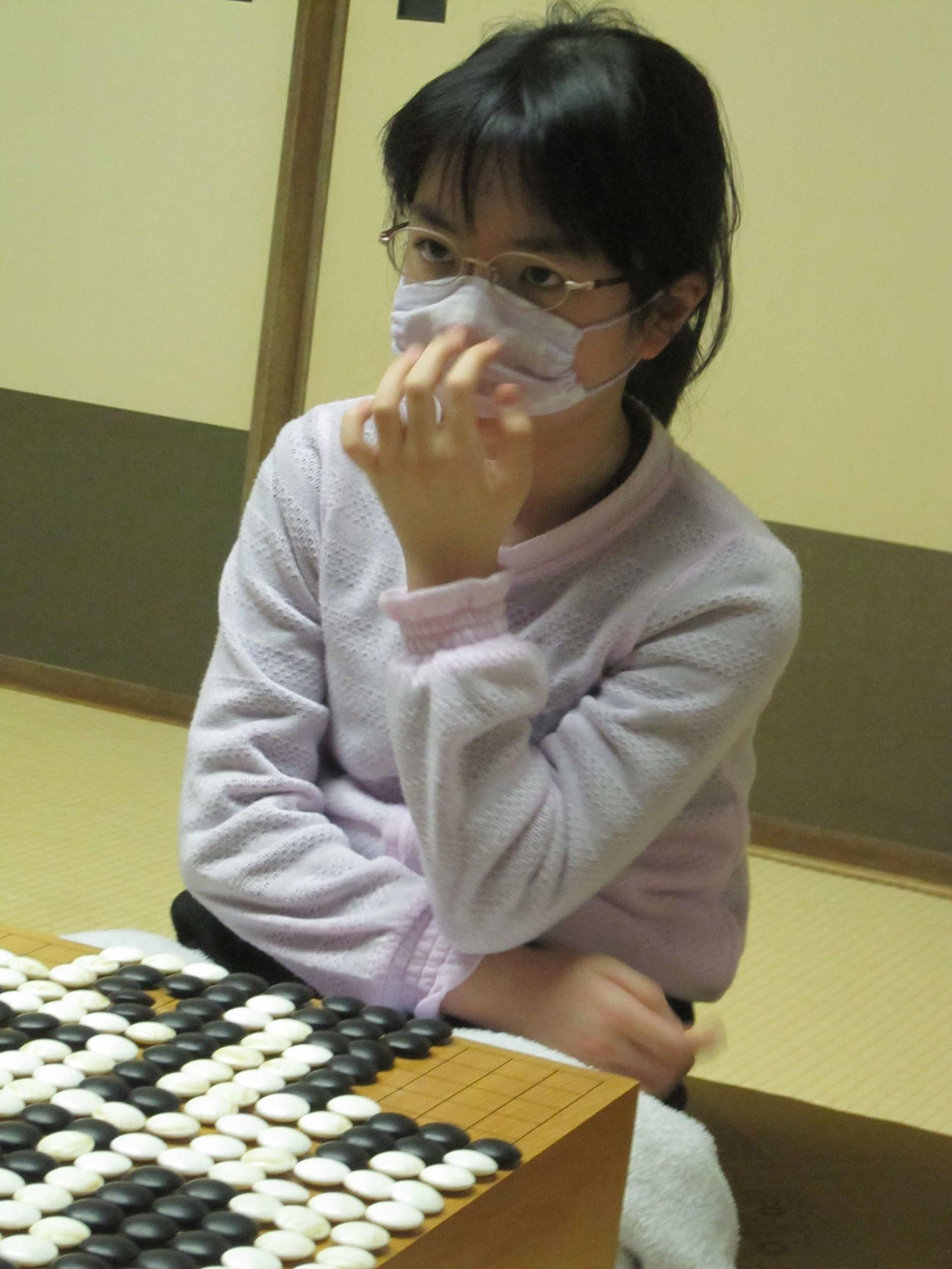 自身初の6連勝で女流本因坊戦の本戦入りを決めた仲邑菫初段（日本棋院提供）