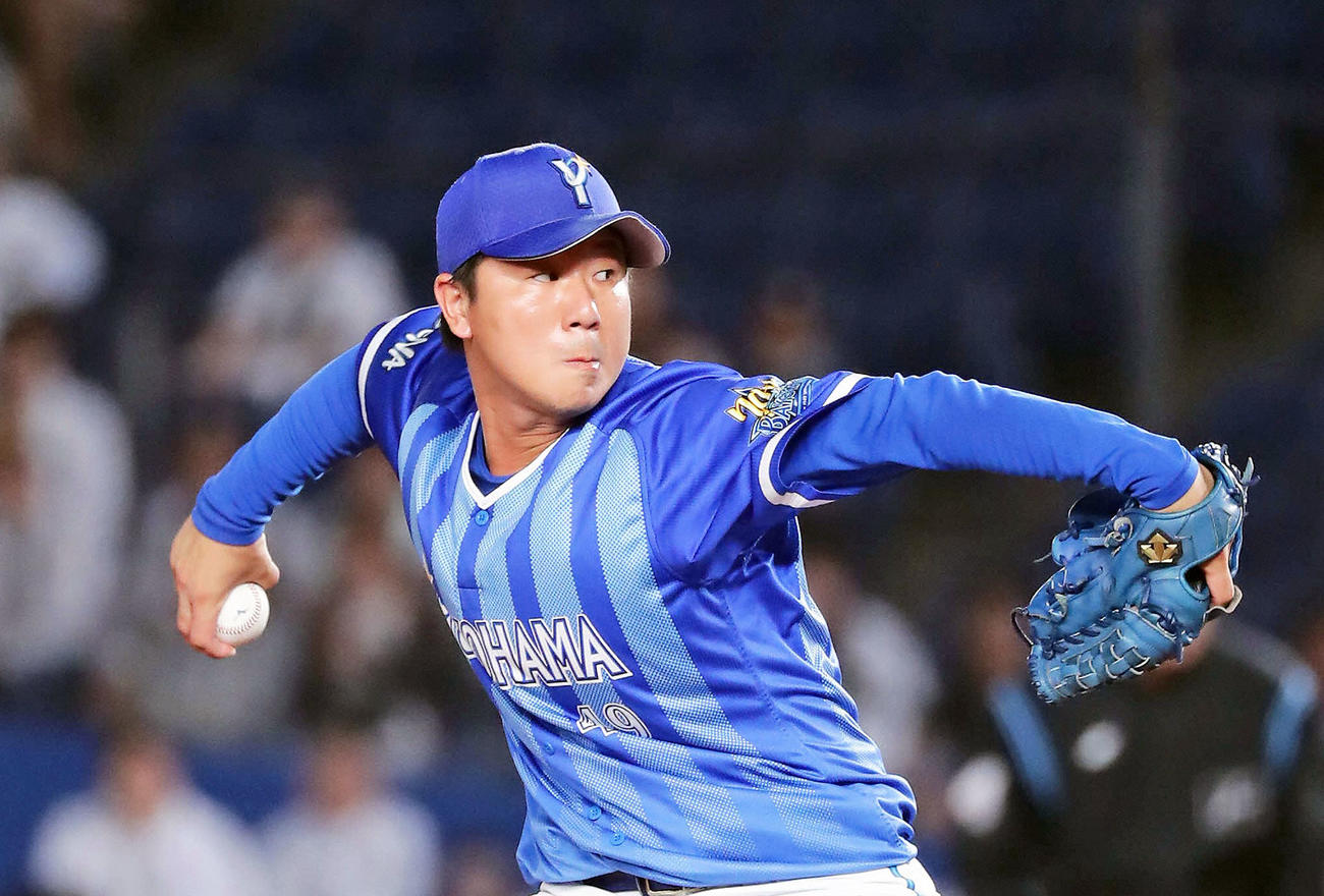 DeNA時代の赤間謙さん（2019年6月13日撮影）