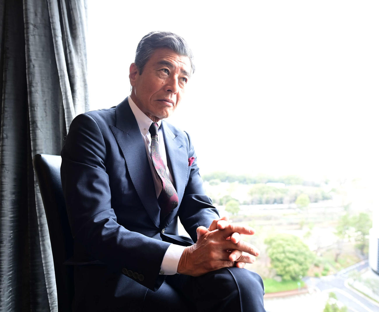 インタビューで東日本大震災を振り返った舘ひろし（撮影・小沢裕）