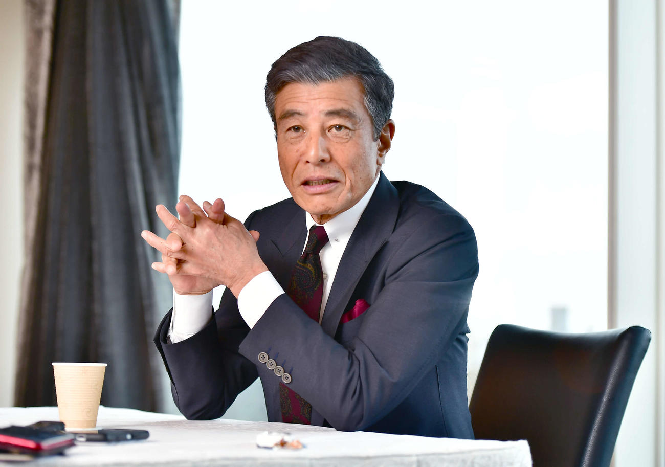 インタビューで東日本大震災を振り返った舘ひろし（撮影・小沢裕）