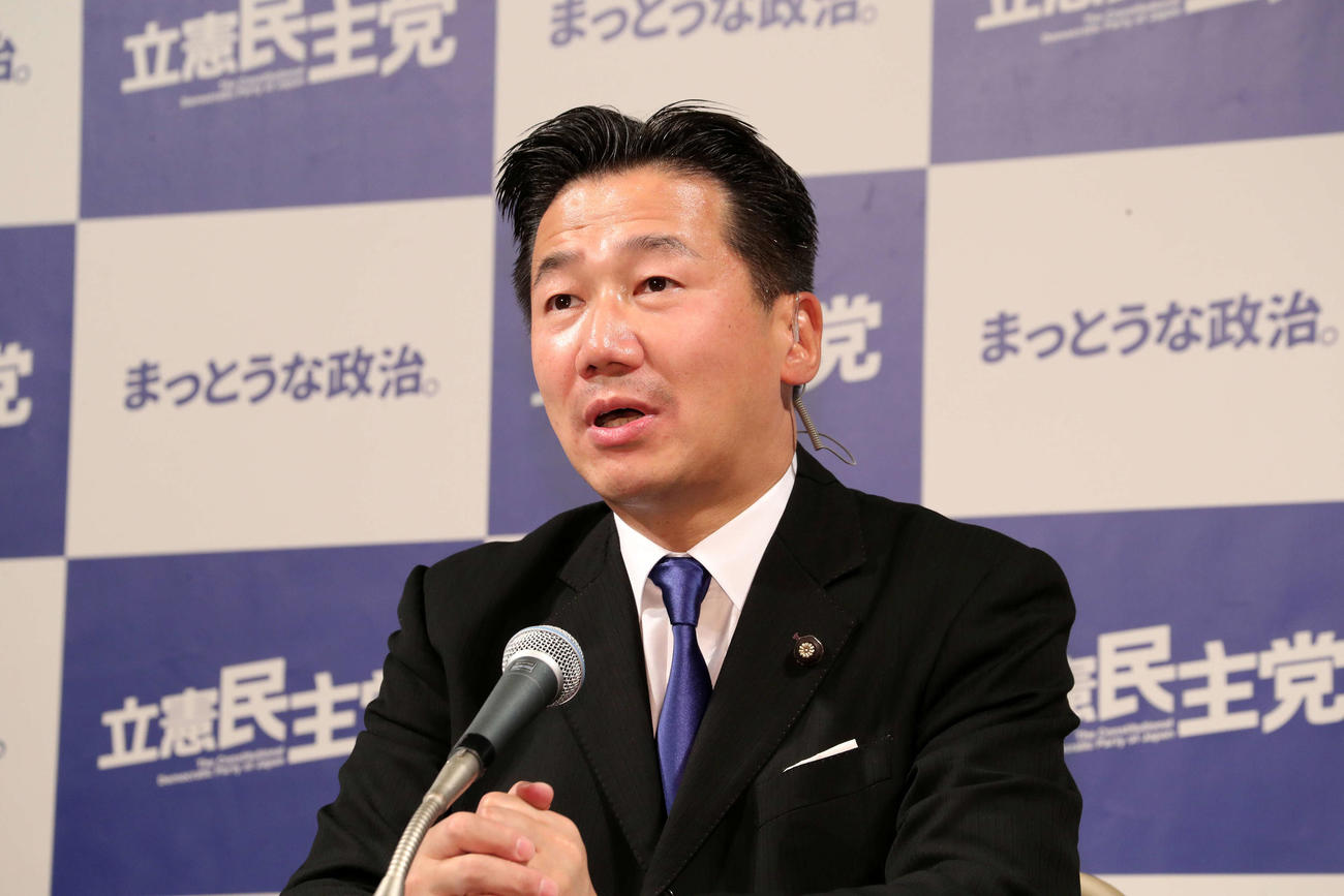 立憲民主党の福山幹事長（2017年10月22日撮影）