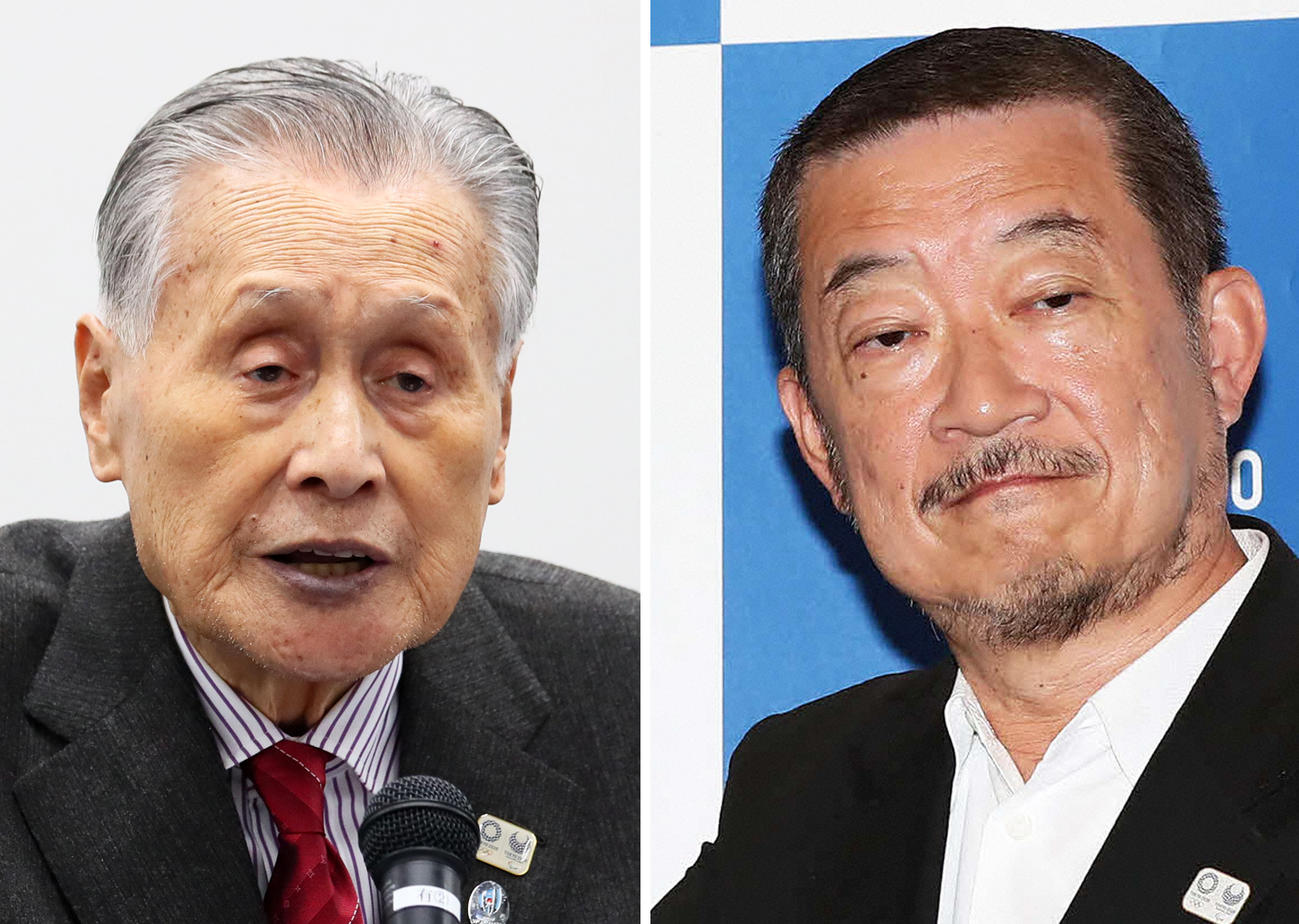 森喜朗氏（左）と佐々木宏氏