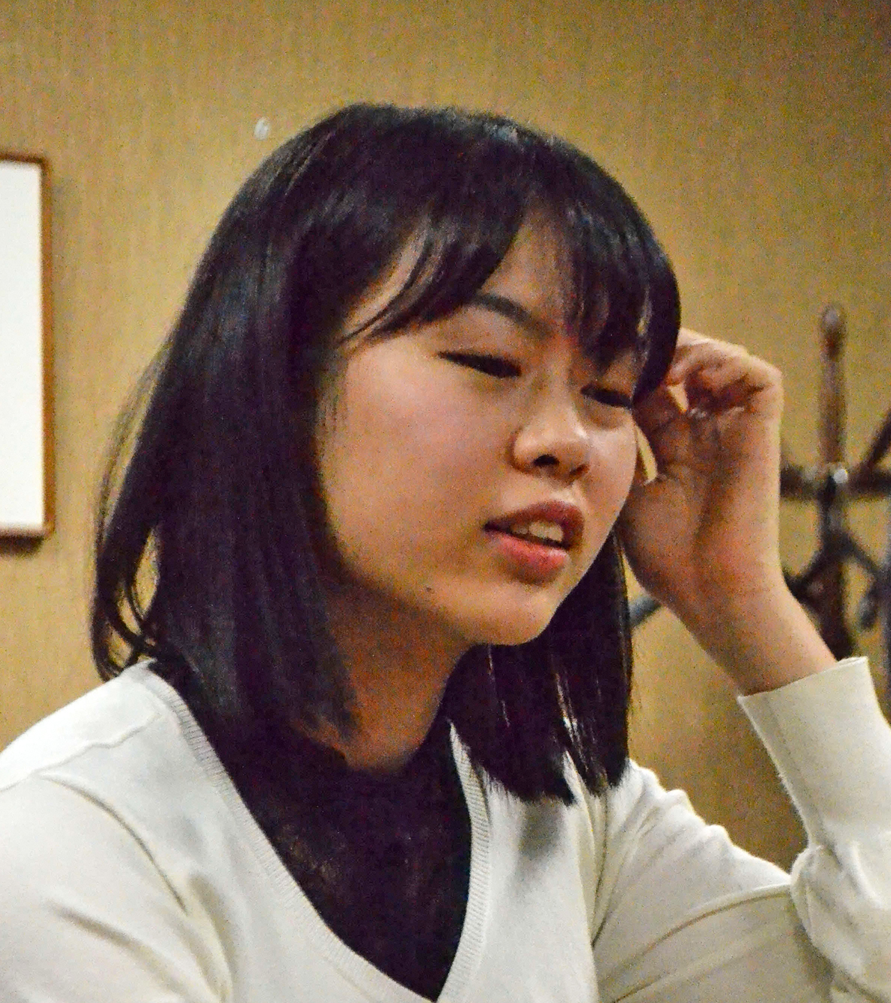 上野愛咲美女流棋聖（2019年11月15日撮影）