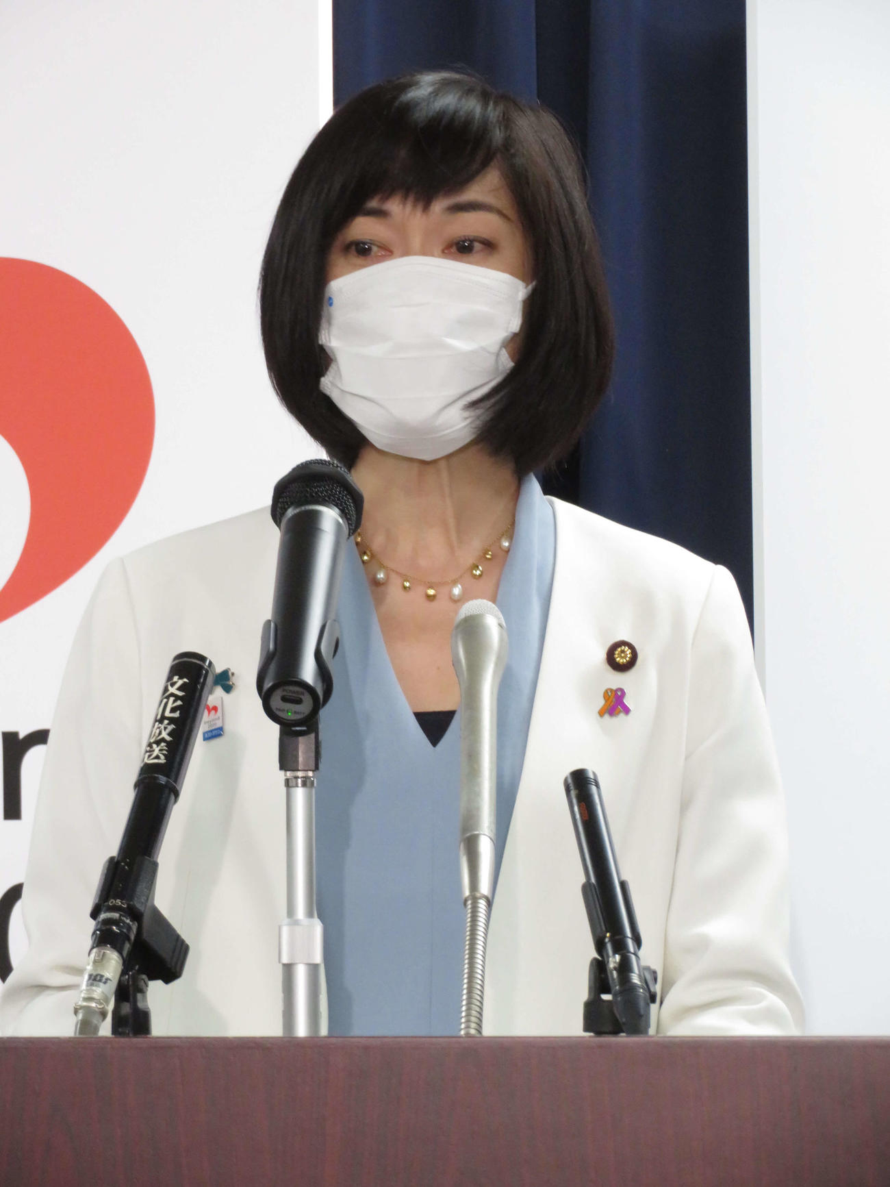 閣議後会見を行った丸川珠代五輪相（撮影・近藤由美子）