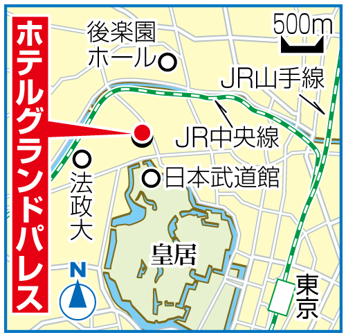 ホテルグランドパレスの地図