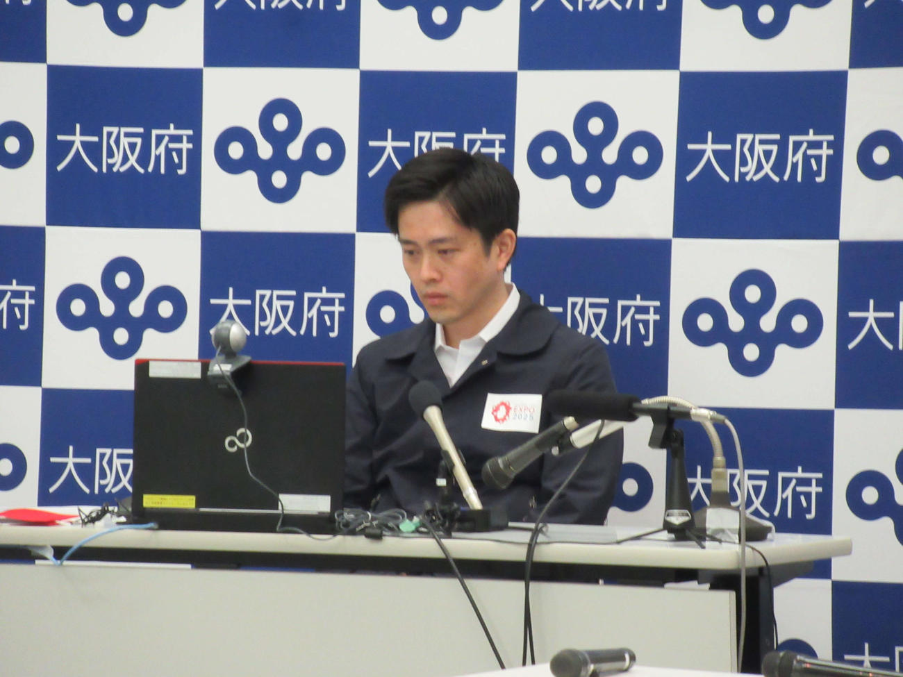 全国知事会にオンラインで出席した大阪府の吉村洋文知事
