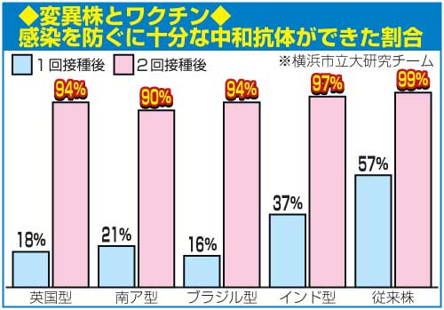 中和抗体ができた割合