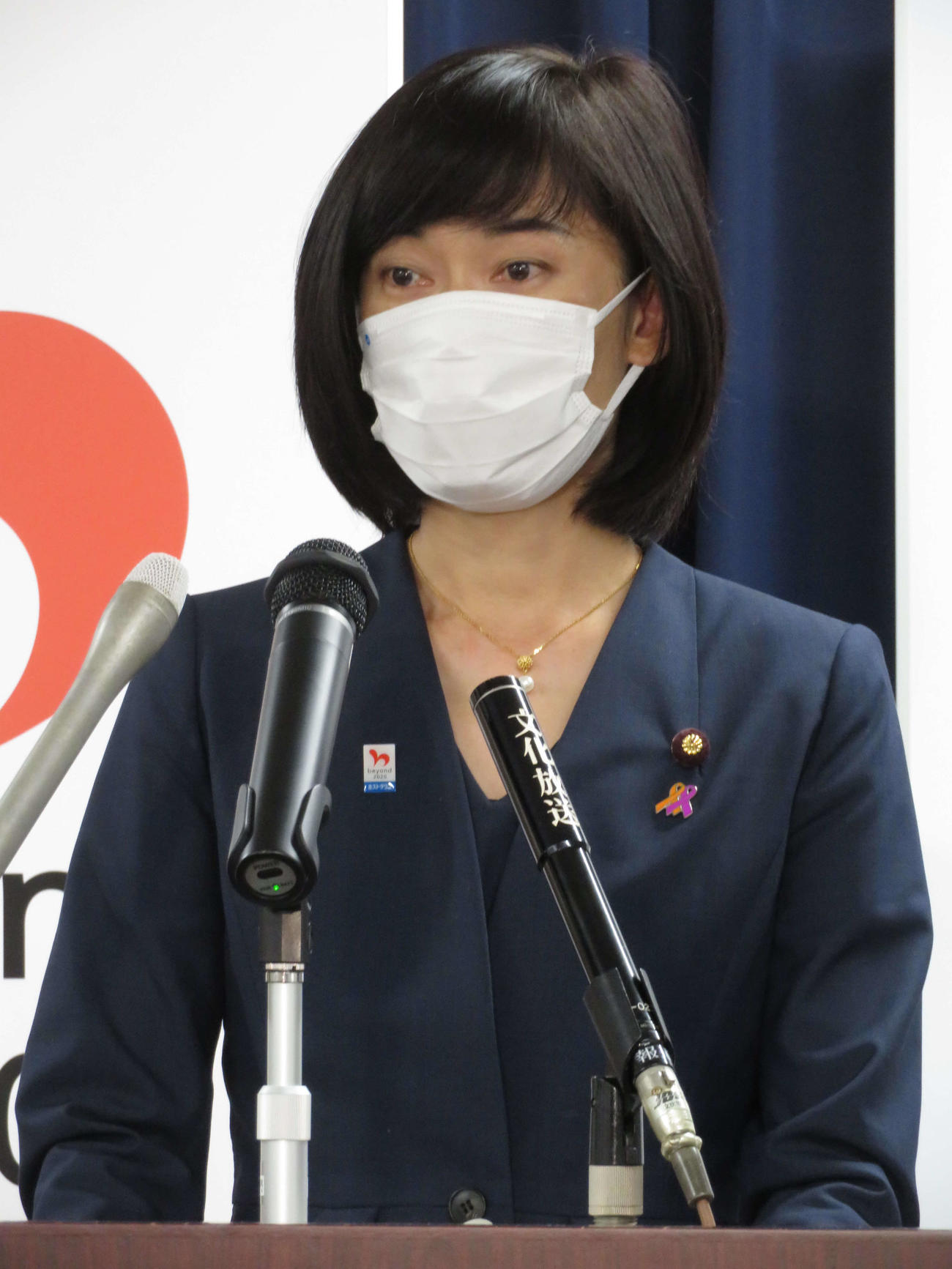 閣議後会見を行った丸川珠代五輪相（撮影・近藤由美子）