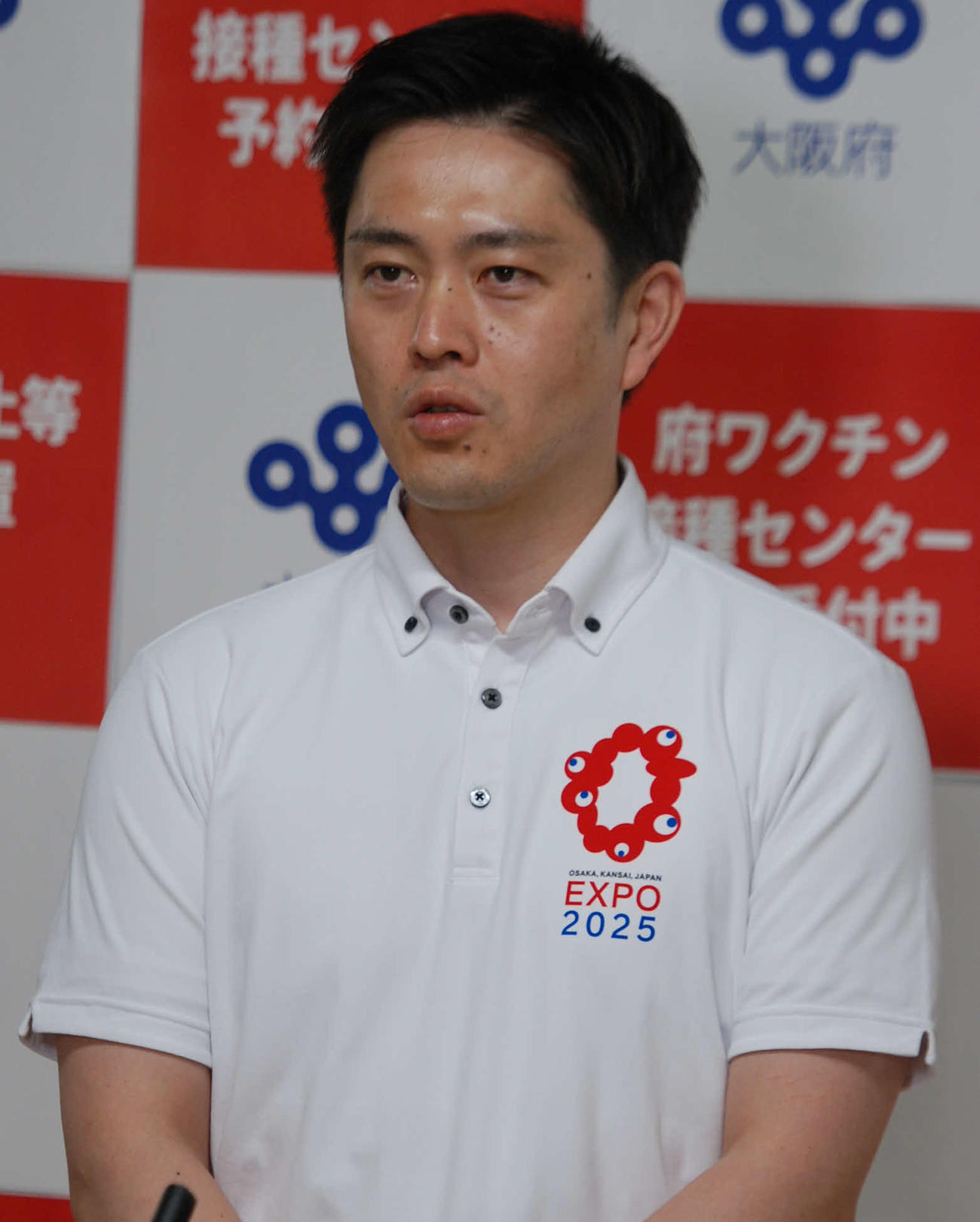 まん延防止等重点措置の延長を要請することを決定した大阪府の吉村洋文知事（撮影・松浦隆司）