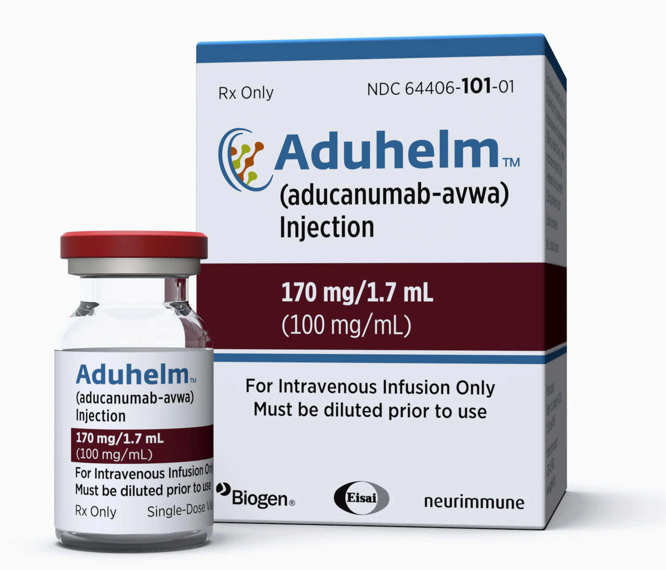 米食品医薬品局が承認したアルツハイマー病新薬「アデュカヌマブ」（バイオジェン提供＝AP）
