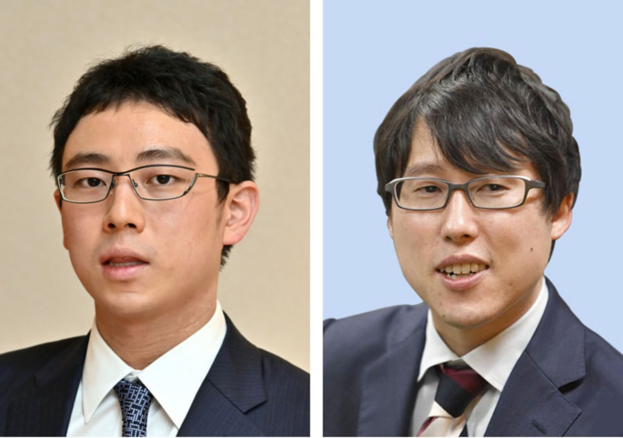 一力遼碁聖（左）と井山裕太三冠（共同）