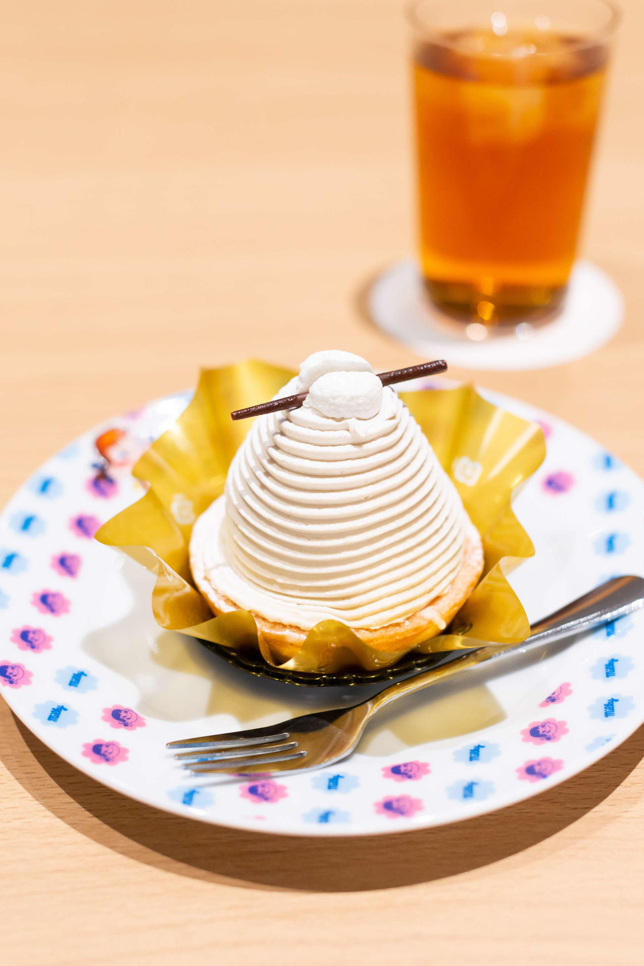 藤井の午前のおやつ「プレミアムモンブラン（熊本県産球磨栗）」（日本将棋連盟提供）