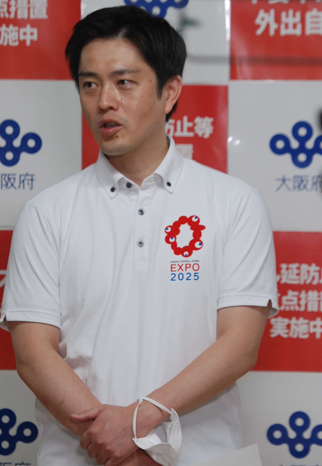 大阪府の吉村洋文知事（2021年7月26日撮影）