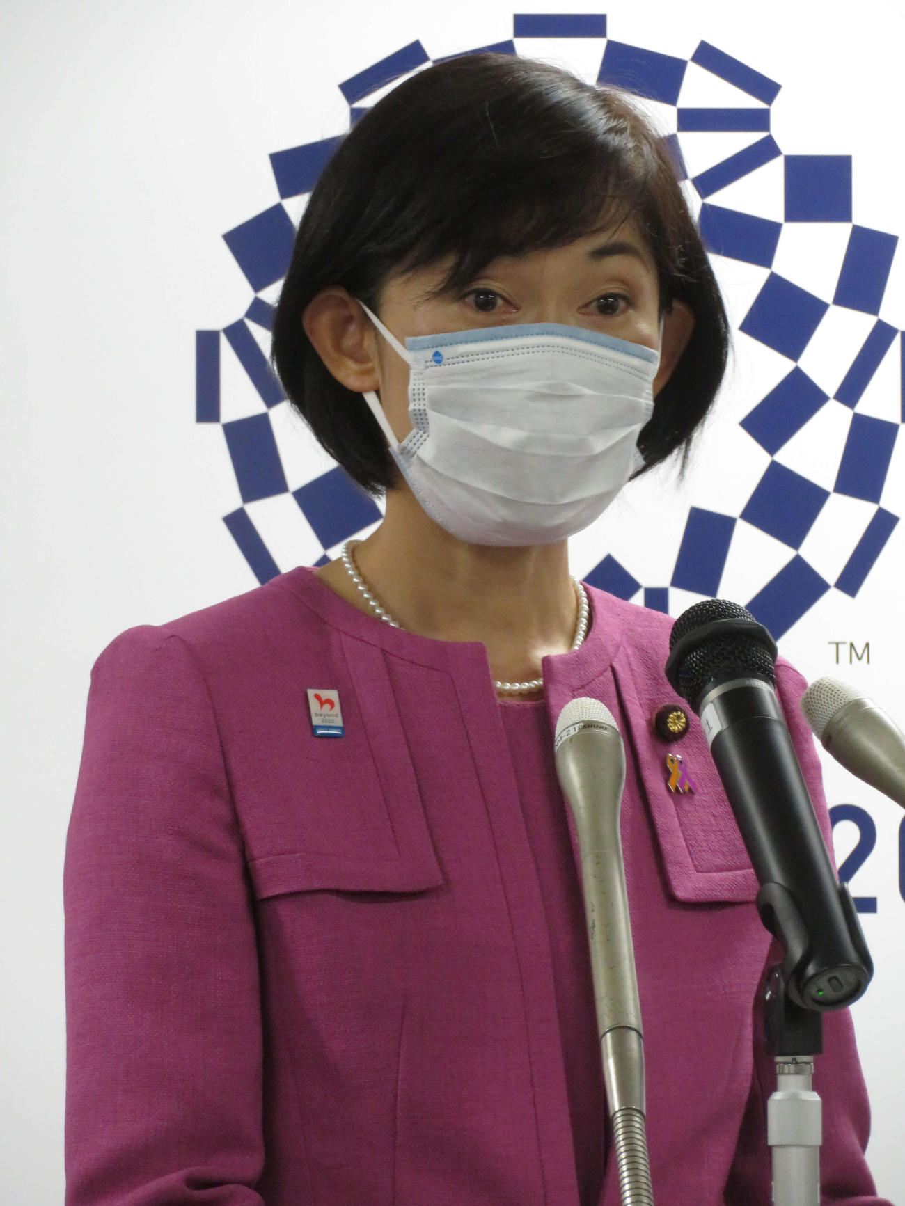 閣議後会見を行った丸川珠代五輪相（撮影・近藤由美子）