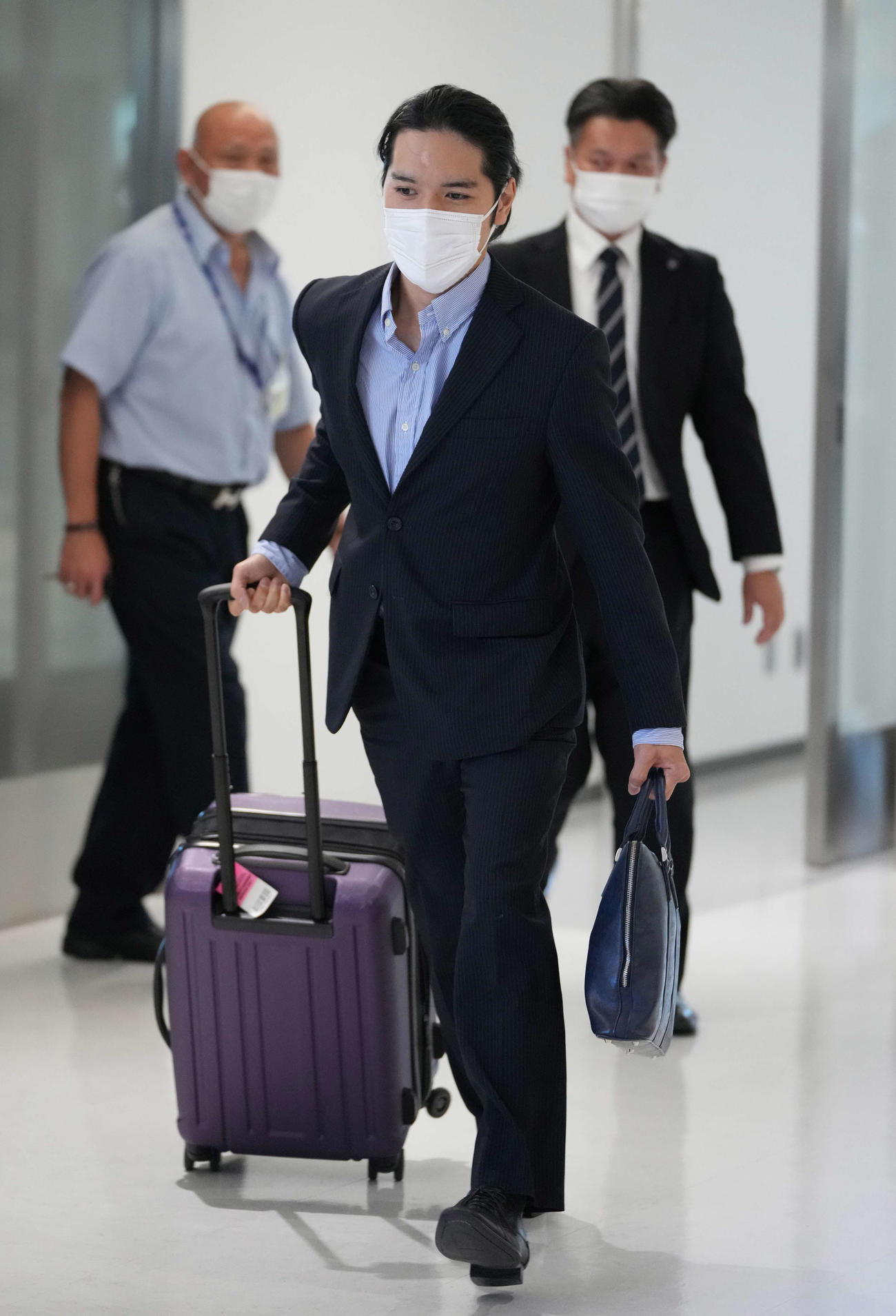 成田空港に到着した小室圭さん（撮影・鈴木みどり）