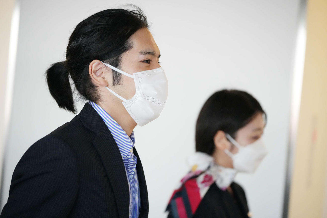 成田空港に到着した小室圭さん（撮影・鈴木みどり）