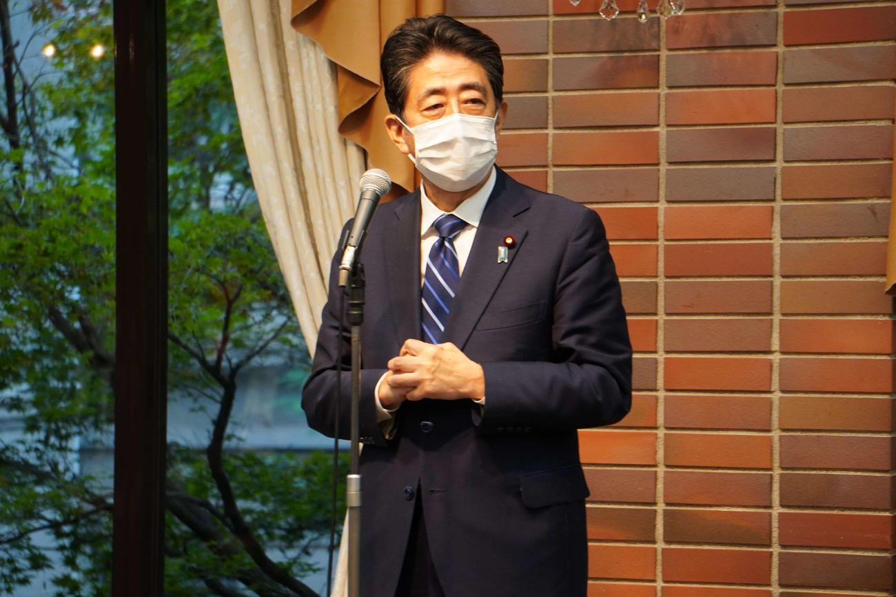 安倍晋三元首相（2021年9月29日撮影）